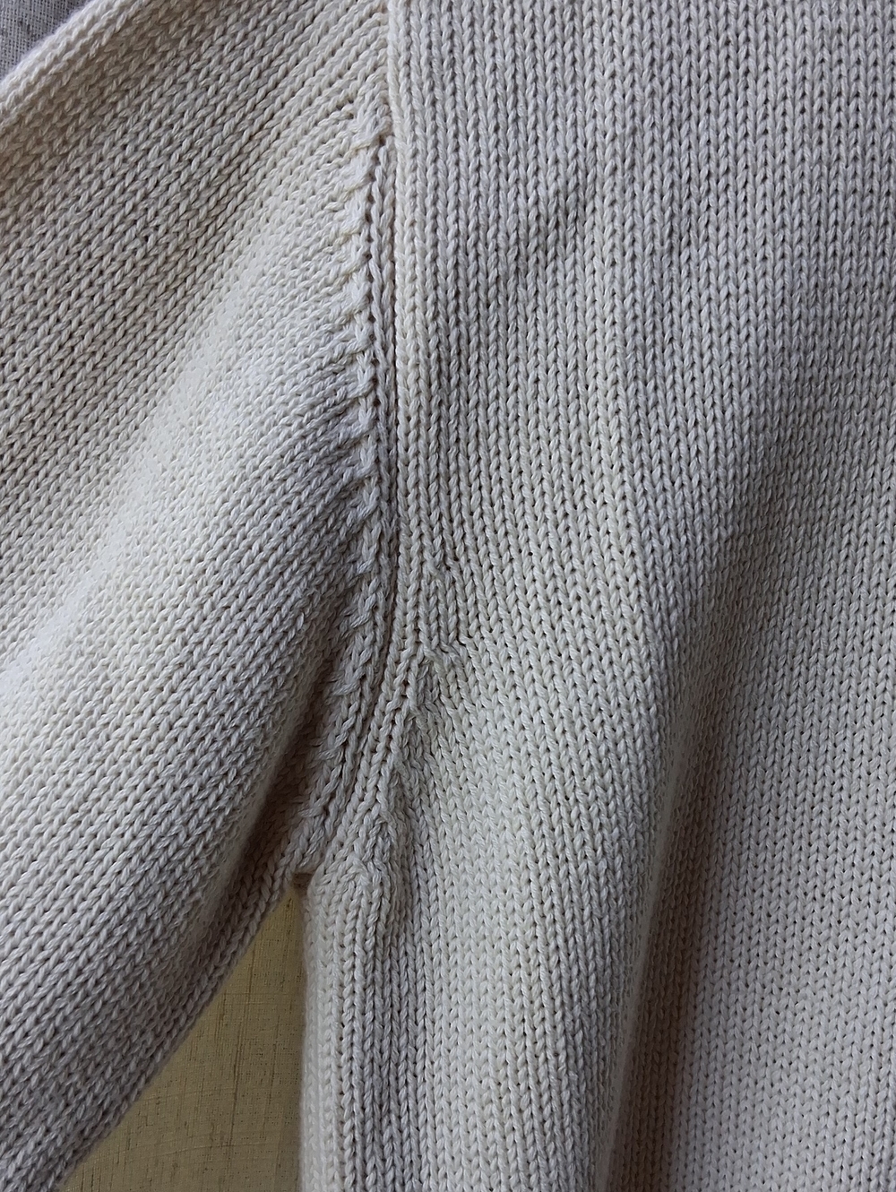 1. State Argyle Sweater Cream Knit M 100% Cotton - Picture 5 of 12